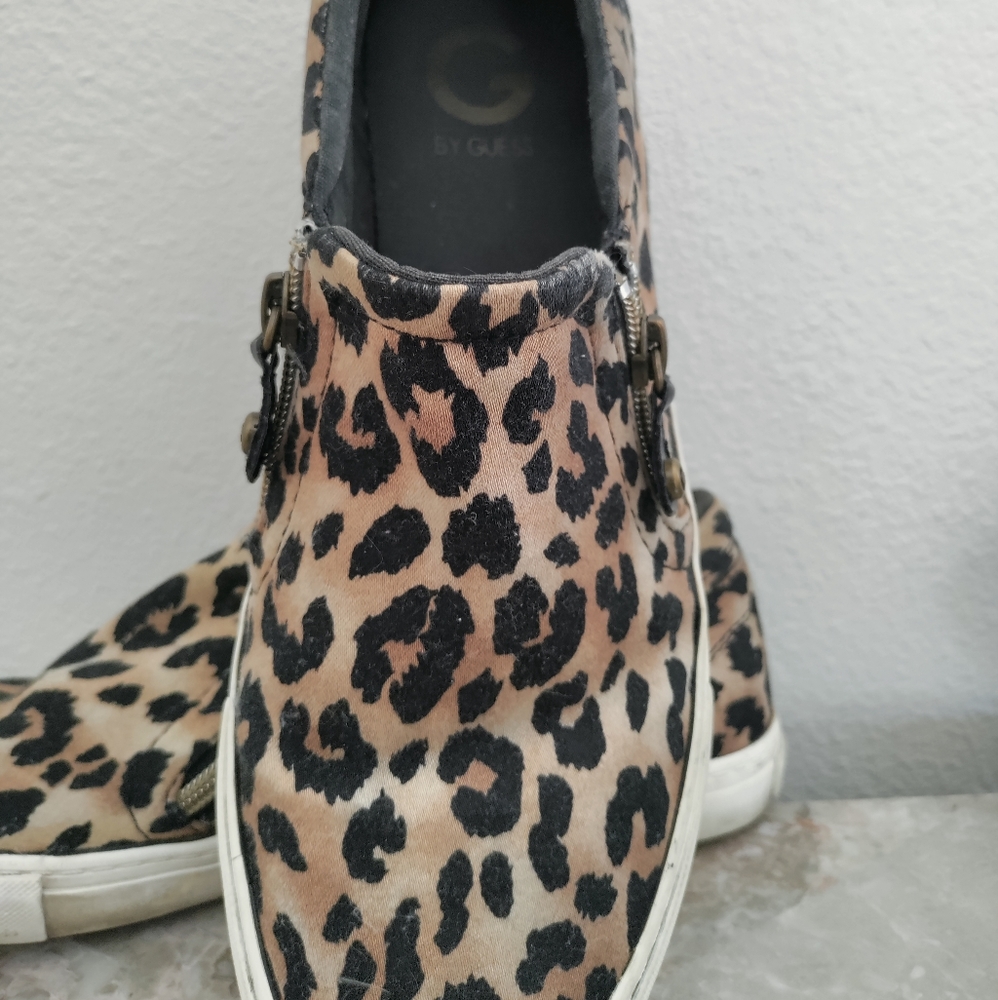 Guess cheetah print slip on shoes